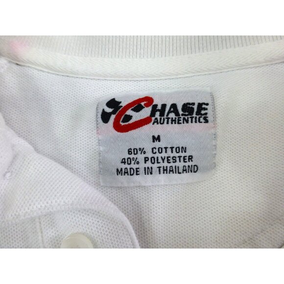 Chase Authentic Men's Polo Shirt Dale Earnhardt Jr. #8 Med Red/White Budweiser - Picture 4 of 11